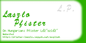 laszlo pfister business card